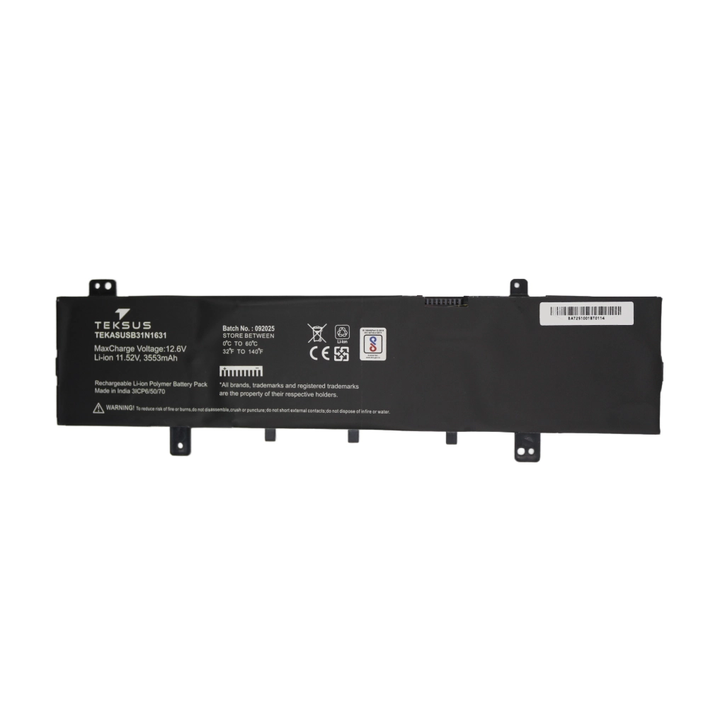 Teksus Laptop Battery Compatible For Asus VivoBook X505A | B31N1631 view 2